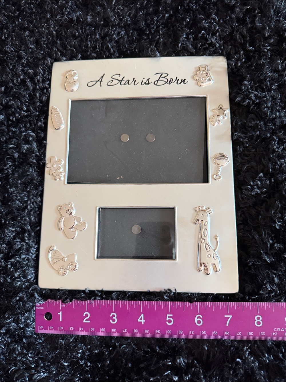 A Star Is Born Silver Baby Photo Frame - Twin Opening